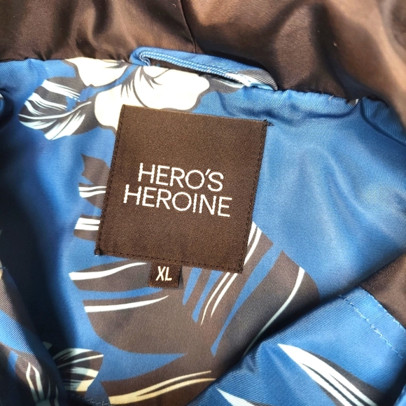 Heros Heroine  Hawaiian print wind breaker size XL - Picture 6 of 12